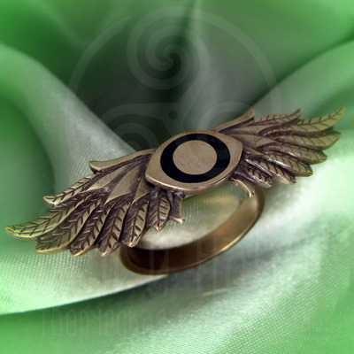 Кольцо "Крылья ангела" Арт. 2650л латунь, эмаль