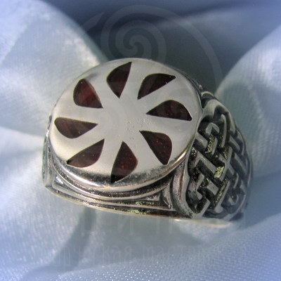 Кольцо "Солнцеворот" Арт. 2503с серебрение, эмаль