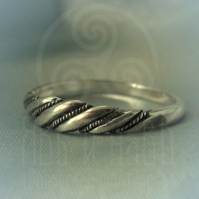 Кольцо "Витое узкое" Арт. 2607с серебрение