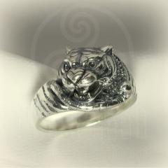 Кольцо "Тигр" Арт. 2727с серебрение
