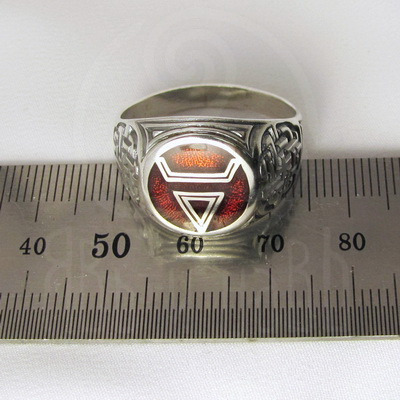 Кольцо "Символ Велеса" Арт. 2578 серебро, эмаль