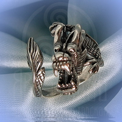 Кольцо "Дракон" Арт. 2027 серебро