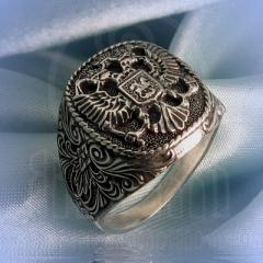 Кольцо "Двуглавый орёл" Арт. 2517 серебро