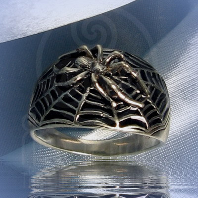 Кольцо "Паук в паутине" Арт. 2532э серебро, эмаль