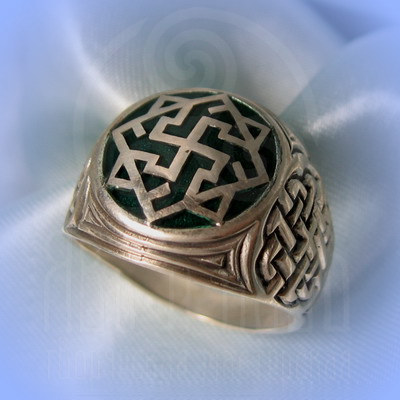 Кольцо "Валькирия" Арт. 2551эб серебро, эмаль
