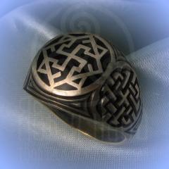 Кольцо "Валькирия" Арт. 2551эч серебро, эмаль