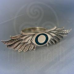 Кольцо "Крылья ангела" Арт. 2650 серебро, эмаль