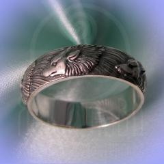 Кольцо "Волки" Арт. 2735 серебро